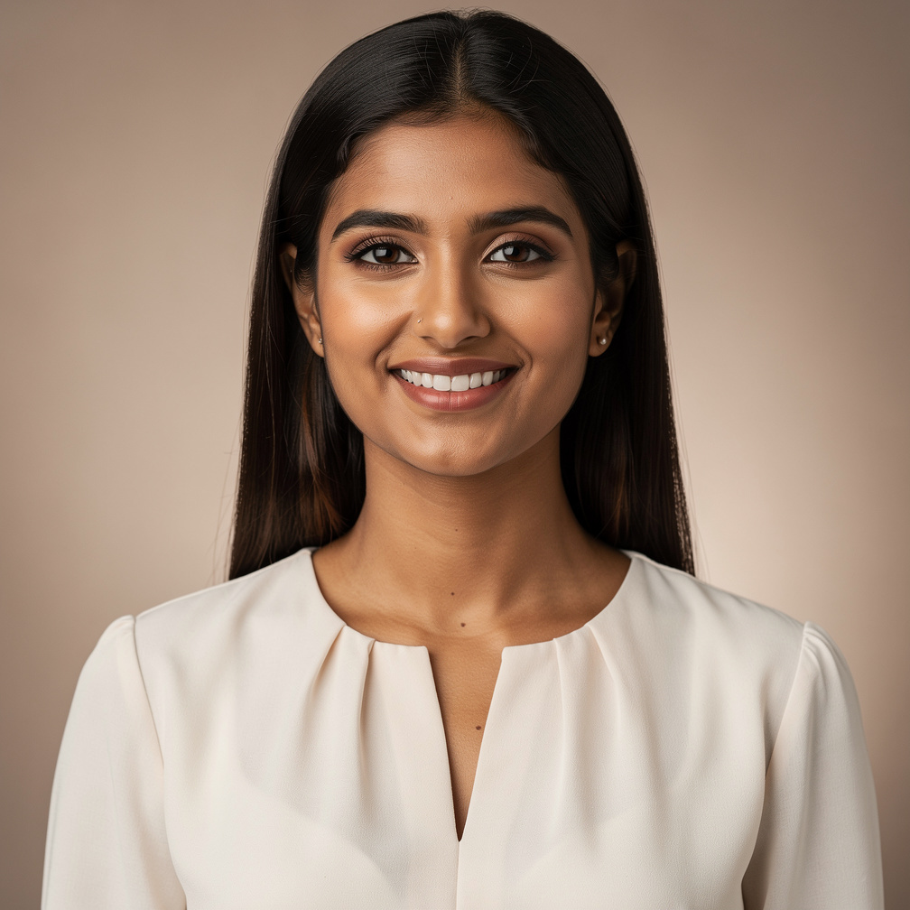 Studio portrait of a woman newsroom coordinator